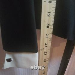 Ensemble de veste et jupe en tuxedo en laine et soie noire et blanche Doncaster pour femmes taille 12