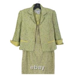 Ensemble de veste et robe 2 pièces pour femmes Carlisle Collection. Rose, Vert. Taille 2