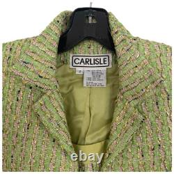 Ensemble de veste et robe 2 pièces pour femmes Carlisle Collection. Rose, Vert. Taille 2