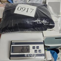 Ensemble de veste et robe St. John pour femmes 10 12 en tricot côtelé bleu marine avec boutons dorés