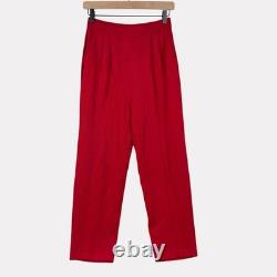 Ensemble deux pièces en maille St. John Collection pour femme, rouge et or, blazer à manches longues, taille 2