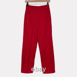 Ensemble deux pièces en maille St. John Collection pour femme, rouge et or, blazer à manches longues, taille 2