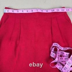 Ensemble deux pièces en maille St. John Collection pour femme, rouge et or, blazer à manches longues, taille 2