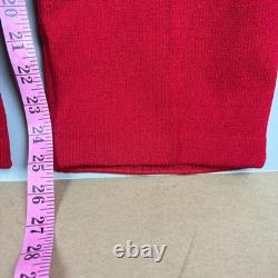 Ensemble deux pièces en maille St. John Collection pour femme, rouge et or, blazer à manches longues, taille 2