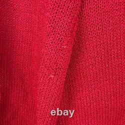 Ensemble deux pièces en maille St. John Collection pour femme, rouge et or, blazer à manches longues, taille 2