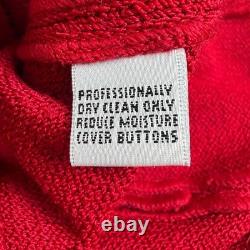 Ensemble deux pièces en maille St. John Collection pour femme, rouge et or, blazer à manches longues, taille 2