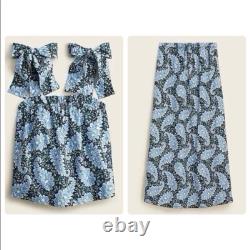 Ensemble haut à bretelles à nouer et jupe J. Crew Collection en paisley Ratti Pacific