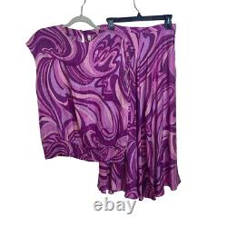 Ensemble jupe Anne Crimmins pour UMI Collections Vintage Femme Taille 10 Violet Rétro