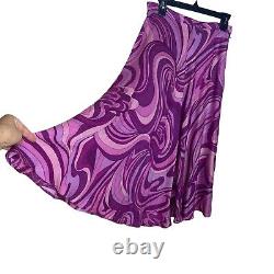 Ensemble jupe Anne Crimmins pour UMI Collections Vintage Femme Taille 10 Violet Rétro