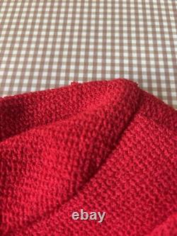 Ensemble jupe St. John 2 pièces taille 6 Blazer en tricot rouge et jupe. Luxe discret