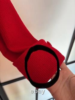 Ensemble jupe St. John 2 pièces taille 6 Blazer en tricot rouge et jupe. Luxe discret