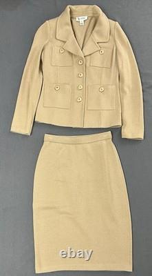 Ensemble jupe deux pièces St John Knits Collection avec poches, taille 2/P