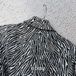 Ensemble jupe en tricot noir à motifs zèbre de la collection Vintage St John pour femmes, taille 2, USA