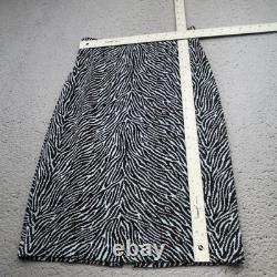 Ensemble jupe en tricot noir à motifs zèbre de la collection Vintage St John pour femmes, taille 2, USA
