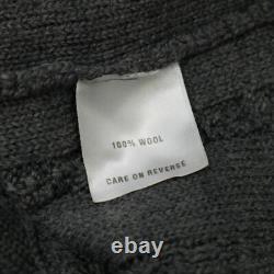 Ensemble jupe et cardigan en laine pour femme St. John, taille S, gris, tricot en câble.