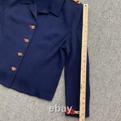 Ensemble jupe et veste tricot Santana Collection St. John bleu femmes 14 blazer cardigan