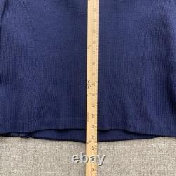 Ensemble jupe et veste tricot Santana Collection St. John bleu femmes 14 blazer cardigan