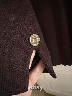 Ensemble jupe tricotée St. John avec blazer, taille 12 pour femmes, marron extensible Ensemble jupe tricotée St. John avec blazer, taille 12 pour femmes, marron extensible