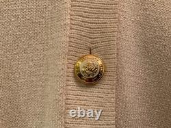 Ensemble jupe veste en tricot pour femmes St. John, blanc crème, taille petite et 8