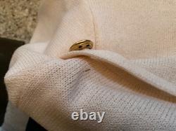 Ensemble jupe veste en tricot pour femmes St. John, blanc crème, taille petite et 8