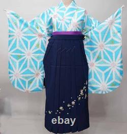 Ensemble kimono hakama à manches de deux shaku, longueur courte, à pois, nouveau