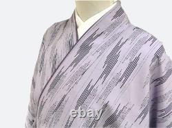 Ensemble kimono violet lavable taille L, deux pièces, facile à porter, traditionnel japonais