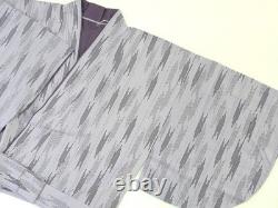 Ensemble kimono violet lavable taille L, deux pièces, facile à porter, traditionnel japonais