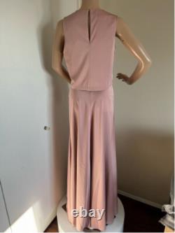 Ensemble maxi jupe deux pièces en satin rose poussiéreux de la collection Jenny Yoo pour femmes taille 6