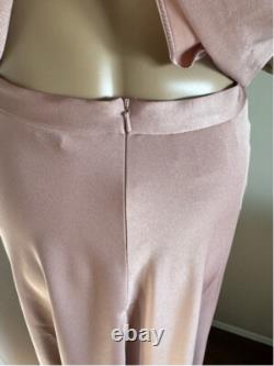 Ensemble maxi jupe deux pièces en satin rose poussiéreux de la collection Jenny Yoo pour femmes taille 6