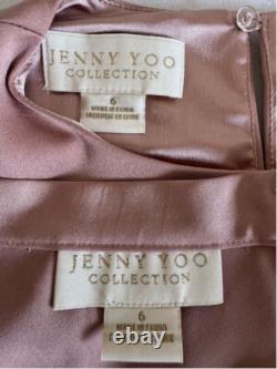 Ensemble maxi jupe deux pièces en satin rose poussiéreux de la collection Jenny Yoo pour femmes taille 6