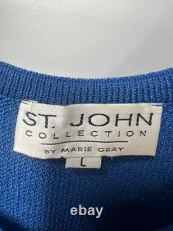 Ensemble pantalon et haut en maille Santana de la collection St John Marie Gray, pantalon 10, haut L
