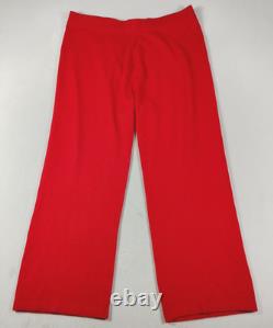 Ensemble pull et pantalon en cachemire Neiman Marcus Collection pour femme 2X rouge en cachemire
