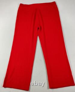 Ensemble pull et pantalon en cachemire Neiman Marcus Collection pour femme 2X rouge en cachemire