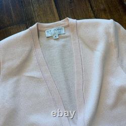 Ensemble pull et pantalon en maille St John Collection pour femme, taille 4, rose, manches courtes, col en V