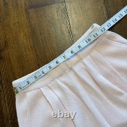 Ensemble pull et pantalon en maille St John Collection pour femme, taille 4, rose, manches courtes, col en V