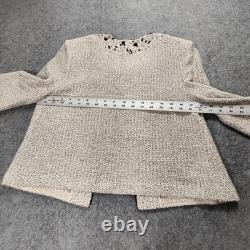 Ensemble robe et veste Collection St John Femme 4 en tricot ornée Fabriqué aux États-Unis SP08