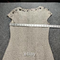 Ensemble robe et veste Collection St John Femme 4 en tricot ornée Fabriqué aux États-Unis SP08