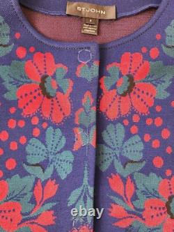 Ensemble robe et veste jacquard 'Ruby Roses' de la collection St. John