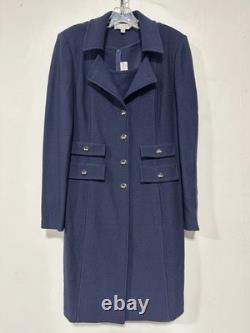 Ensemble robe shift et manteau de la collection St John, taille 10, marine