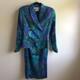 Ensemble Veste Et Jupe Anne Crimmins Umi Collections Pour Femmes 6 Soie Bleu Vert Rétro Années 80