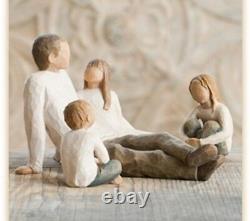 Figurine 'Père Saule avec deux filles et un fils' NEUVE dans une boîte cadeau