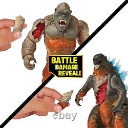 Figurines Godzilla vs Kong de 6 pouces, ensemble de diorama collectionnable avec deux figurines articulées.