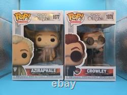 Funko Pop Good Omens Lot Set Aziraphale (#1077) et Crowley (#1078)