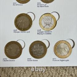 Grande chasse aux pièces britanniques – Album de collection de pièces de 2 £ (série C) – Collection de 29 pièces du Royaume-Uni