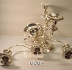 HBC Ensemble de candélabres de console en métal argenté, lot de deux Méduses, une seule pièce, TRÈS BEAU HBC Ensemble de candélabres de console en métal argenté, lot de deux Méduses, une seule pièce, TRÈS BEAU