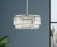 Home Decorators Lustre Moderne &agrave; 3 Lumi&egrave;res Winthrop En Nickel Bross&eacute; Avec Abat-jour En Cristal