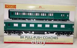 HORNBY OO GAUGE R4534 BR MAUNSELL VERT PULL-PUSH ENSEMBLE DE DEUX VOITURES 610 Avec Boîte