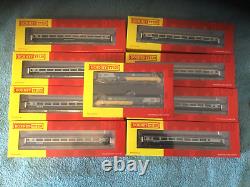 HORNBY échelle TT livrée b/g HST ensemble complet TT3021M voitures motrices, plus 8 remorques