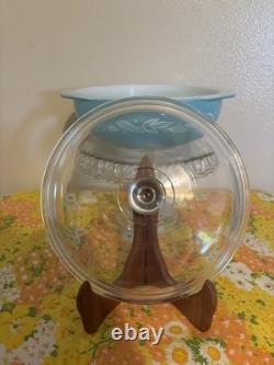 HTF Pyrex vintage rare soufflé de feuilles 024 plat rond de 2 pintes avec couvercle