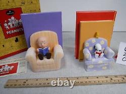 Hallmark Peanuts Gallery By The Book Set Of Two Bookend Figurines Limited Ed